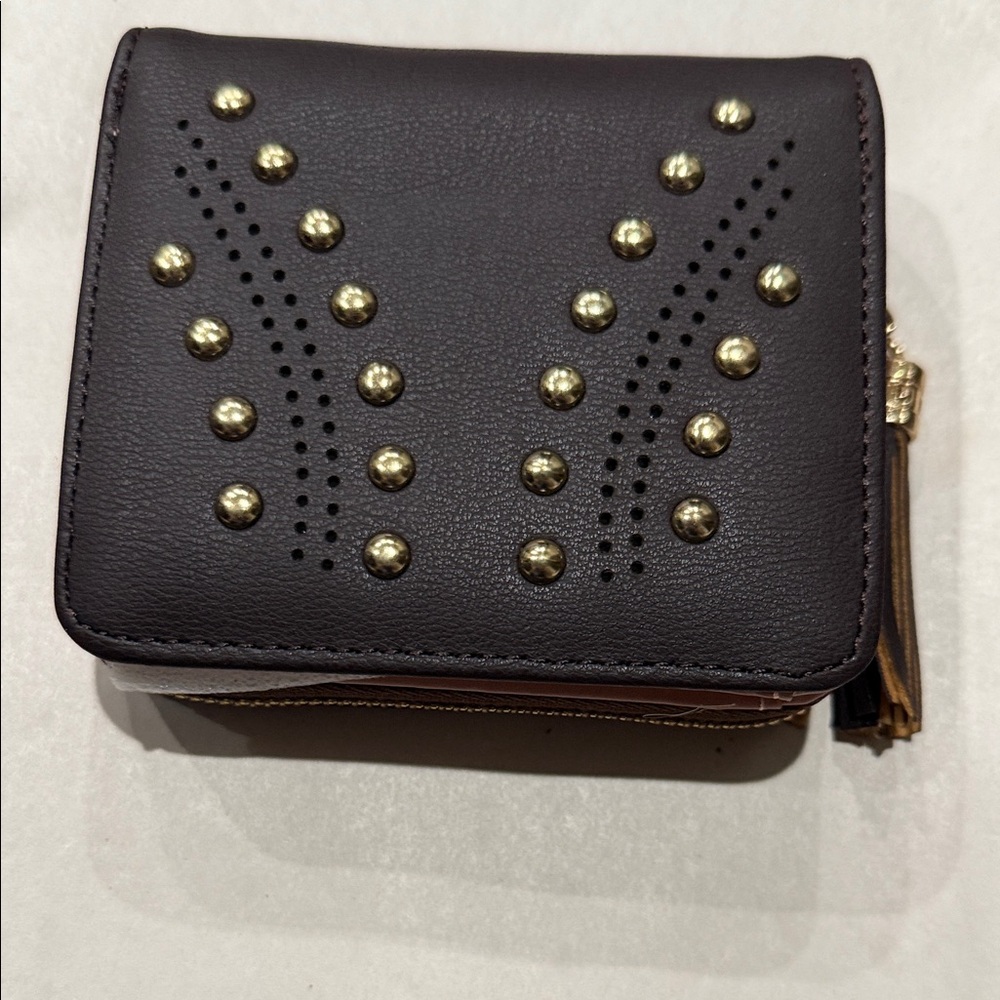 Studded Brown Wallet